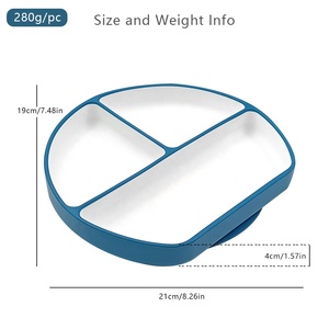 Bol à ventouse pour bébé en silicone de qualité alimentaire avec base antidérapante sans BPA, vaisselle pour tout-petits et enfants - Product Image 3