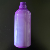 Bouteille en Plastique PET Ronde Rechargeable Transparente 500 ml pour Shampoing, Essence de Soin, Lotion, Savon Liquide