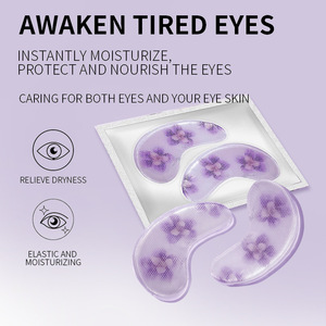 Mascarilla de gel radiante para ojos con estampado de lavanda, hidratante y nutritiva para reparar el área de los ojos y aumentar el brillo - Product Image 4