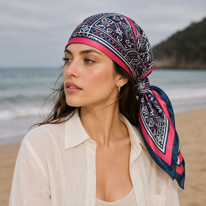 Adult <b>Silk</b> <b>Square</b> <b>Scarf</b> Digital Print Women Fashion Breathable European American Reversible Pattern All Seasons Daily Wear - Product Image 3