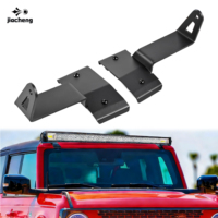 Chevrolet Ford Jeep için Özel 304 Paslanmaz Çelik Toz Boyalı Lazer Kesimli Ön Cam Tavan LED Işık Barı Montaj Braketi