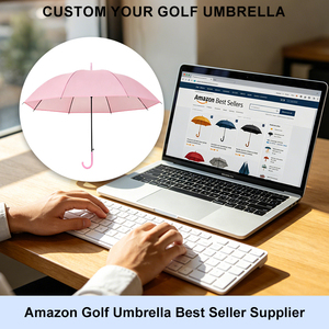 Custom Logo 23 Inch J-Hook Handle Straight Rain <b>Umbrella</b> for Women, <b>Windproof</b> Customized Branded Promotional <b>Umbrellas</b> - Product Image 6