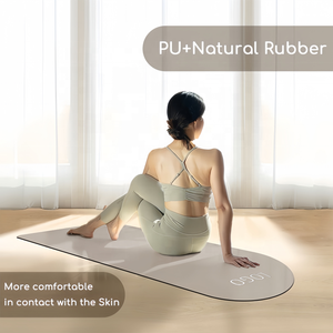 Tapis de yoga en caoutchouc naturel personnalisé, 5 mm d'épaisseur, antidérapant, absorbant, résistant à la saleté, résistant à l'usure, tapis de fitness pour filles, séchage rapide - Product Image 6