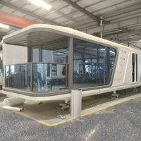 Maison préfabriquée modulaire extensible de 40 pieds Conteneur en acier étanche pour le salon Petite maison pliable pour l'hôtel Entrepôt Stockage
