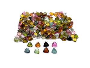 4mm Tourmaline Naturelle Trillion Cut Pierres Précieuses À Facettes Pour La Fabrication De Bijoux Perles En Vrac Multi Tourmaline Pierre Calibré En Gros - Product Image 6