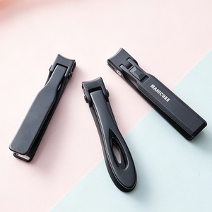 Coupe-ongles domestique à grande ouverture avec bouton, en acier inoxydable anti-éclaboussures avec réservoir de copeaux, manucure portable - Product Image 3