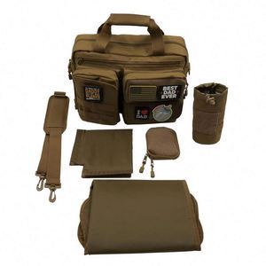 Sac à langer tactique multi-poches grande capacité pour papa et maman, résistant aux taches, échantillon gratuit - Product Image 1
