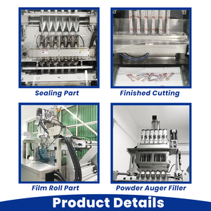 Machine d'emballage automatique multi-voies avec remplissage pour sticks de café instantané 10g, épices, sucre et lait en poudre - Product Image 4