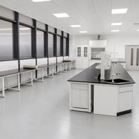 Tavolo da Laboratorio, Banco da Laboratorio Chimico, Arredamento Modulare per Laboratorio, Tavolo da Lavoro con Armadietto