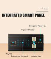 Coffre-fort à empreintes digitales de grande taille pour bureau, argent, clés, hôtel, maison, coffre-fort numérique intelligent, boîte de sécurité pour bijoux