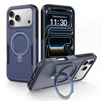 Funda de Teléfono de Lujo Personalizable con Anillo Magnético Multicolor, Diseño Dos en Uno de TPU+PC para iPhone 17/16/15/14/13 Pro Max