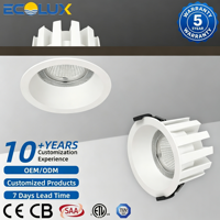 Ecolux CE ETL SAA 12w 20w 28w 36w 40w 50w Downlight LED COB encastré anti-éblouissement étanche