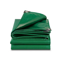 Bâche en polyester tissé imperméable et anti-UV, enduite de PVC, 300-600 g/m², sur mesure, verte, pour voiture, fabriquée en Chine