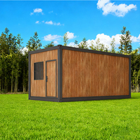 Maison conteneur extensible, villa préfabriquée, cabane modulaire en acier 20FT 40FT avec mur en verre pour la vie en plein air