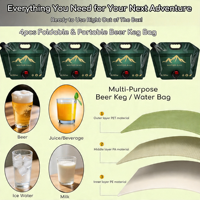 Sac pulvérisateur vertical de 4 ou 5 litres d'huile de bière jus de boissons de stockage de liquide sacs en plastique d'eau portables pliables logo personnalisé