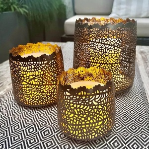 Candelabros votivos de primera calidad de inspiración vintage para Navidad, Pascua, cumpleaños con metal para una decoración elegante del hogar - Product Image 1