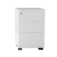 Cabinet de mode 3 tiroirs avec casier mobilier de bureau piédestal mobile classeur tiroir