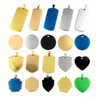 Personalisierbare Hundemarken-Anhänger mit Gravur, individuell gestaltbare, leere Edelstahl-Hundemarken für Sublimation und QR-Code-Gravur