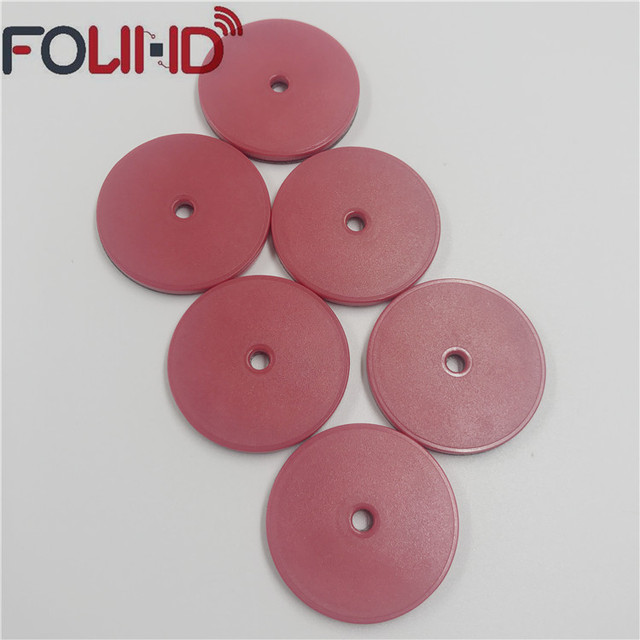 Passive 13mm Blank White 144 Bytes Memory 13.56MHZ NFC PVC Coin Tag for Asset Tracking