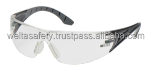 Lunettes de sécurité sans monture WELTA CE EN 166 ANSI Z87.1, verres en polycarbonate anti-impact, résistantes aux UV, anti-rayures, anti-buée, personnelles - Product Image 2