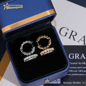 ต่างหูแถวเดียว3มม. ห่วงเครื่องประดับแร็ปเปอร์925ต่างหูเงินแข็ง - Product Image 2