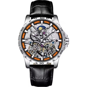Envío Directo: Reloj de Pulsera Casual para Hombre AILANG, Mecánico Automático con Tourbillon, Esfera Esqueletizada, Correa de Cuero, Resistente al Agua - Product Image 6