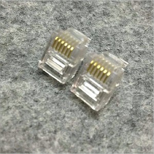 Rj11 Crystal Connector 6P6C Copper Core Voice Line <b>Plug</b> In <b>Adapter</b> For Telephone Connection - Product Image 2