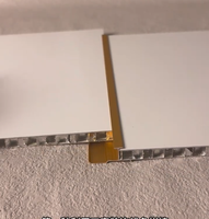 Panneau en aluminium alvéolaire à texture de grain de bois, ignifuge, isolant, durable, décoration murale intérieure pour hôtels et écoles
