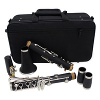 High Quality G Contrabass Clarinet Red Ebonite Body Bb Flat 17 Keys with Case and Shoulder Straps