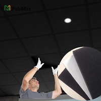Dalles de plafond acoustiques noires en fibres minérales, panneaux de plafond suspendu 600x600, ignifuges et insonorisants pour dalles de plafond suspendu 2x4