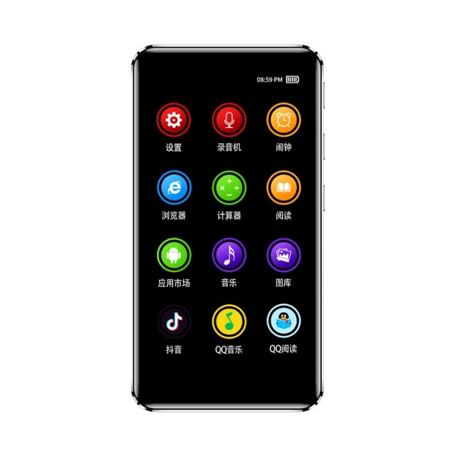 Android System Student Walkman WiFi Touch Screen BT Internet Download Capabilities 4.0" Screen Built-in Speaker MP4 Player
