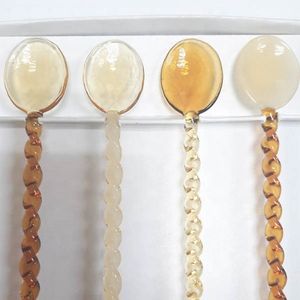 Cuchara resistente a altas temperaturas de color vidrio de diseño clásico para fiestas de postres de leche-Directo de fábrica - Product Image 3