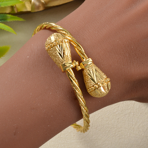 luxury minimalist twisted <b>rope</b> frosted grain teardrop open cuff glossy polished elegant women manchette de mode <b>bracelet</b> - Product Image 2