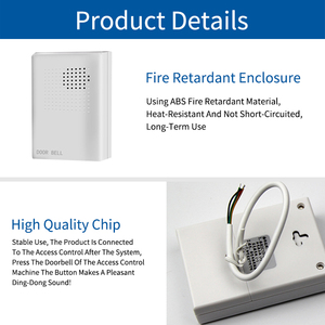 Système <span class=keywords><strong>de</strong></span> contrôle d'accès <span class=keywords><strong>de</strong></span> sécurité à domicile <span class=keywords><strong>de</strong></span> bureau sonnette <span class=keywords><strong>de</strong></span> <span class=keywords><strong>porte</strong></span> <span class=keywords><strong>filaire</strong></span> <span class=keywords><strong>carillon</strong></span> DC 12V sonnette <span class=keywords><strong>filaire</strong></span> vocale sonnette <span class=keywords><strong>de</strong></span> <span class=keywords><strong>porte</strong></span> <span class=keywords><strong>de</strong></span> bienvenue - Product Image 4