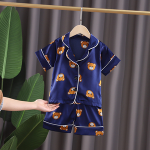 เสื้อผ้าเด็กขายส่ง ชุดนอนเด็กเนื้อผ้านุ่ม เสื้อผ้าหมีแขนสั้น ชุดนอนเด็ก ชุดนอนเด็กอ่อน ชุดนอนเด็ก - Product Image 4