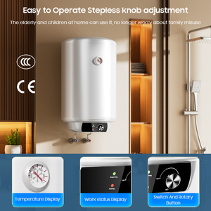 Calentador de Agua Eléctrico de Pared de 30-100 Litros, <span class=keywords><strong>Precio</strong></span> de Fábrica, Carcasa Metálica, Tanque Esmaltado con Termómetro para Uso Doméstico - Product Image 3