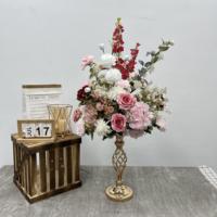 Élégante sphère florale artificielle de fleurs blanches Sakura Rose pour décoration de cérémonie de mariage et demande en mariage