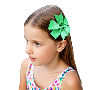 OKAY Atacado 3Inch Assorted Colors Grosgrain Ribbon Cabelo Arcos Com Jacaré Clip para Meninas Criança Acessórios - Product Image 3