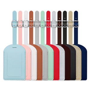 Customizable PU Leather Luggage Tag <b>Travel</b> Named Baggage Tags Blank Pu Leather Luggage Tag - Product Image 2