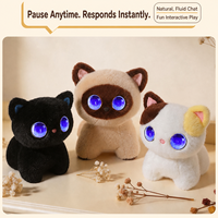 Robot de bureau LED AI, compagnon mignon, interaction émotionnelle, commande vocale, robot en peluche, jouet éducatif, cadeau pour enfants et adultes