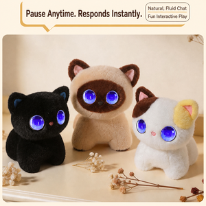 LED Bureaublad Huisdier Robot AI Bureau Schattige Metgezel Emotionele Interactie Spraakbesturing Pluche Robot Leerzaam Speelgoed Cadeau voor Kinderen en Volwassenen - Product Image 4