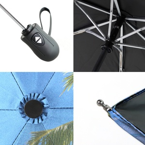 Premium 190T Pongee Fabric Sun Rain Carrying Case 3 Fold Folding Umbrella Rain Gear for Tourists - Product Image 6