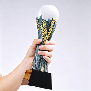 Trophée en résine cristalline pour les vainqueurs de football, basketball, baseball, volley-ball, tennis, avec gravure laser personnalisée - Product Image 4