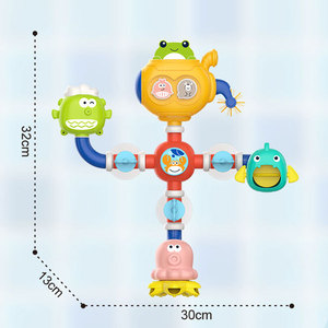 Jouets de bain en plastique colorés pour enfants - Ensemble de jeu pour la baignoire sur le thème des animaux marins pour les bébés de 0 à 24 mois et les enfants de 2 à 4 ans - Product Image 6