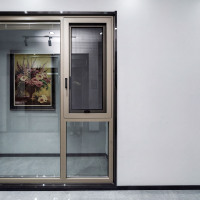 Système de mur-rideau à persiennes en alliage d'aluminium à rupture de pont thermique intégré pour architecture moderne avec fenêtre en verre trempé