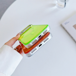 เคสโทรศัพท์มือถือลายคลื่นไล่สีแบบเรืองแสงสำหรับ iPhone 18 17 16 15 14 13 Pro Max  แบบแม่เหล็ก  ลายคลื่น  วัสดุ IMD  ฝาหลัง - Product Image 4