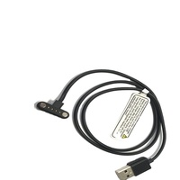 Cable de alimentación tipo T de 4 pines con conector USB para PCB, cable conector magnético Pogo Pin macho y hembra para dispositivos inteligentes, relojes y anillos.