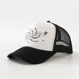 Add a Personal Touch with Custom Trucker Hats Flat Bill Trucker Hat - Hip and Urban Style for Streetwear Fashion