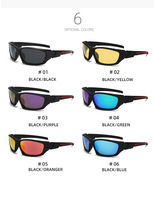 Lunettes de soleil de sport polarisées personnalisables pour le cyclisme en extérieur, protection UV400, monture PC, verres miroir pleine monture, pour la pêche, hommes et femmes