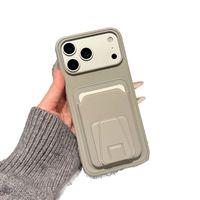 Étui portefeuille personnalisé en cuir PU avec logo pour iPhone 18 Pro Max 17 16 15 14 13 Pro avec béquille pliable et fente pour cartes